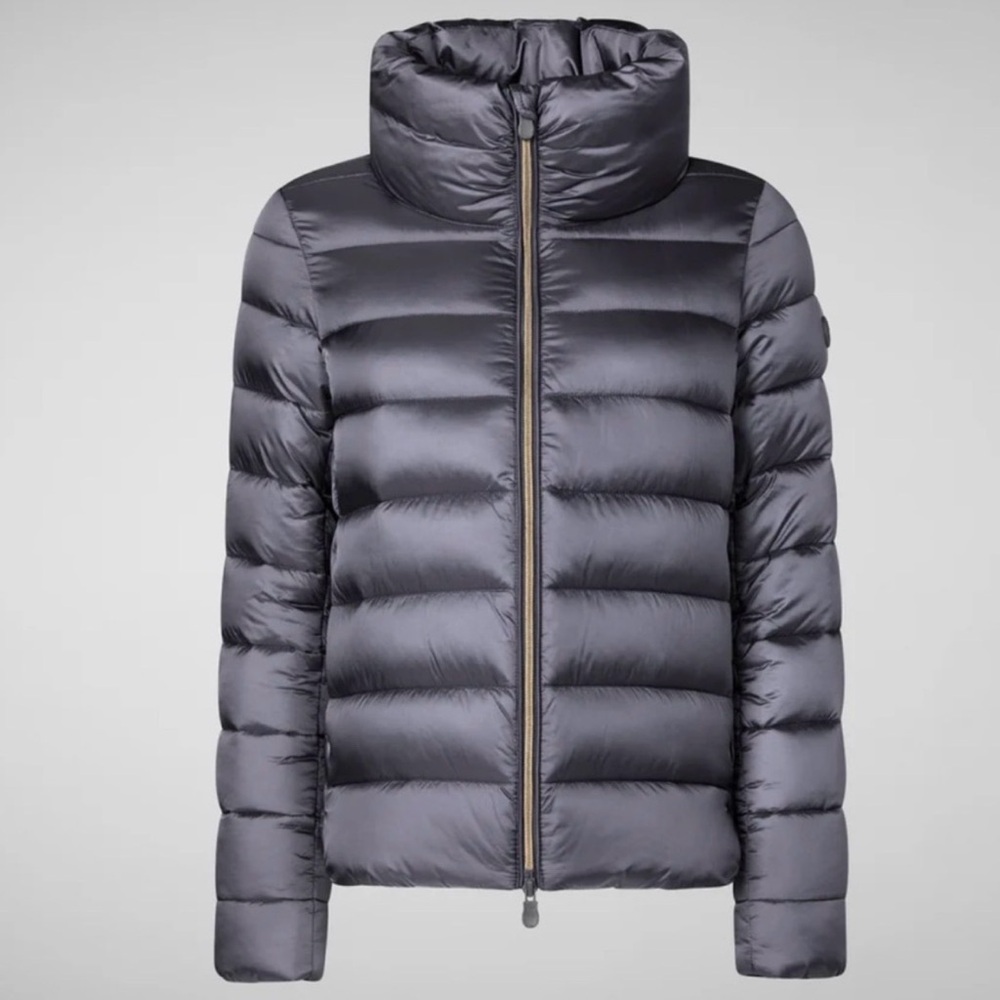 NWT, SAVE THE DUCK Elsie Gray Puffer Jacket, size 2/M